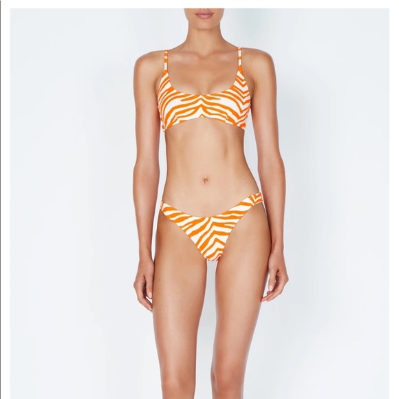 triangl orange zebra bikini